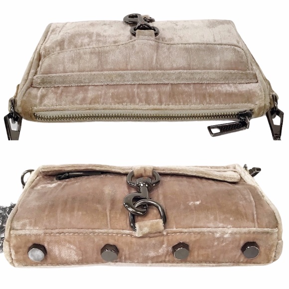 Rebecca Minkoff Mini MAC Velvet Crossbody Bag Tan - Picture 7 of 16